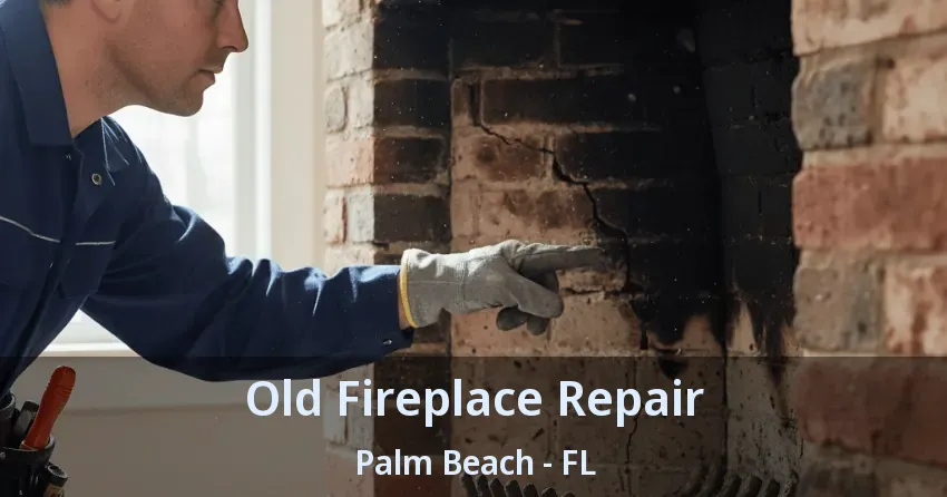 Old Fireplace Repair Palm Beach - FL